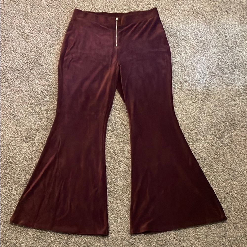 Burgundy Flare Pants